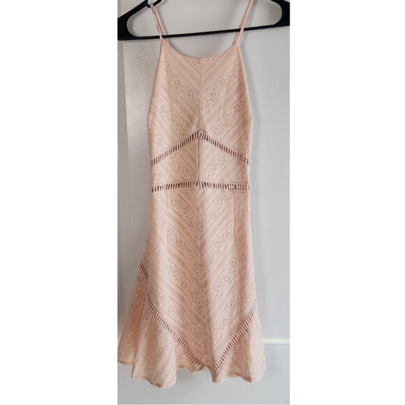 Angl NWOT Pal Pink Eyelet Dress Size Small - Picture 1 of 4